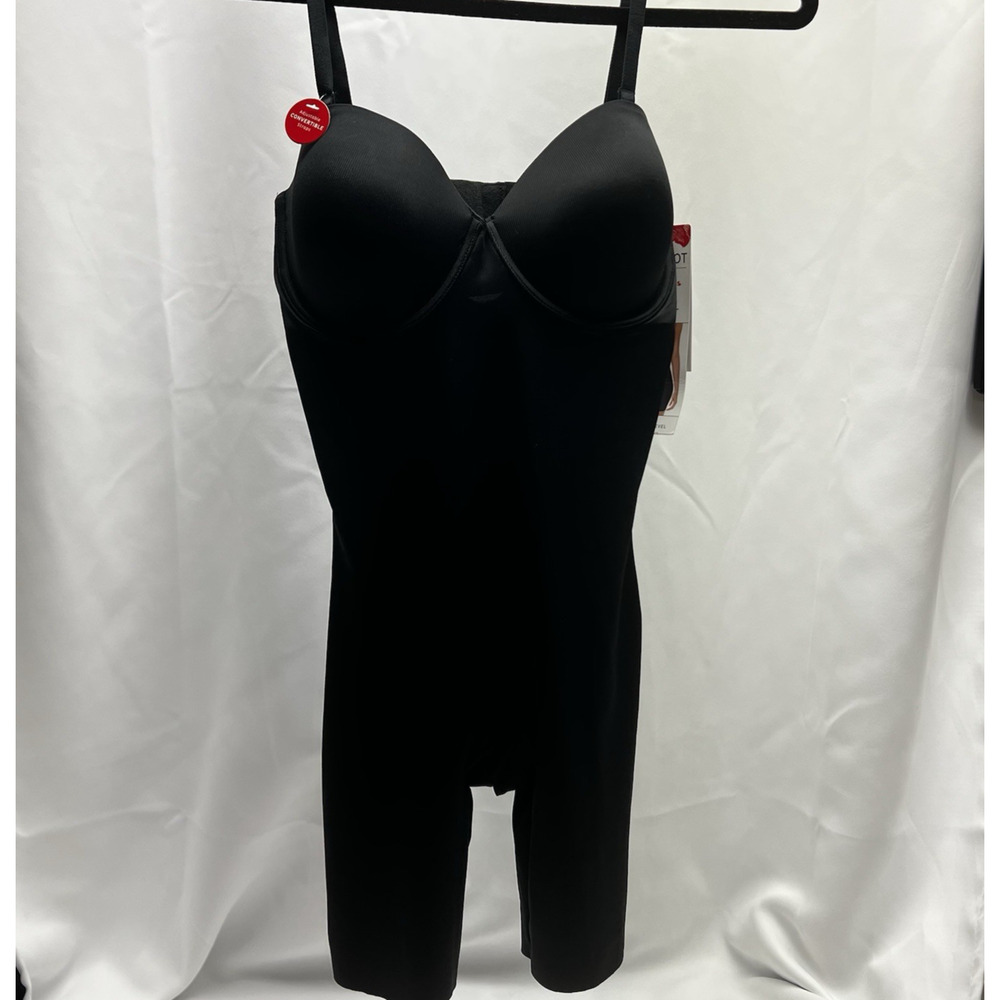 Spanx Women's Black Red Hot Shapewear Convertible Bra Thigh Coverage Size L NWT - Picture 2 of 11